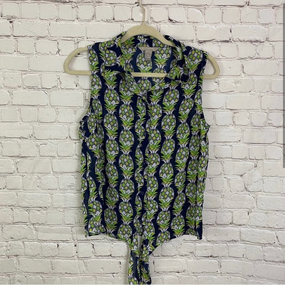 Banana republic pineapple tie top - Picture 2 of 5